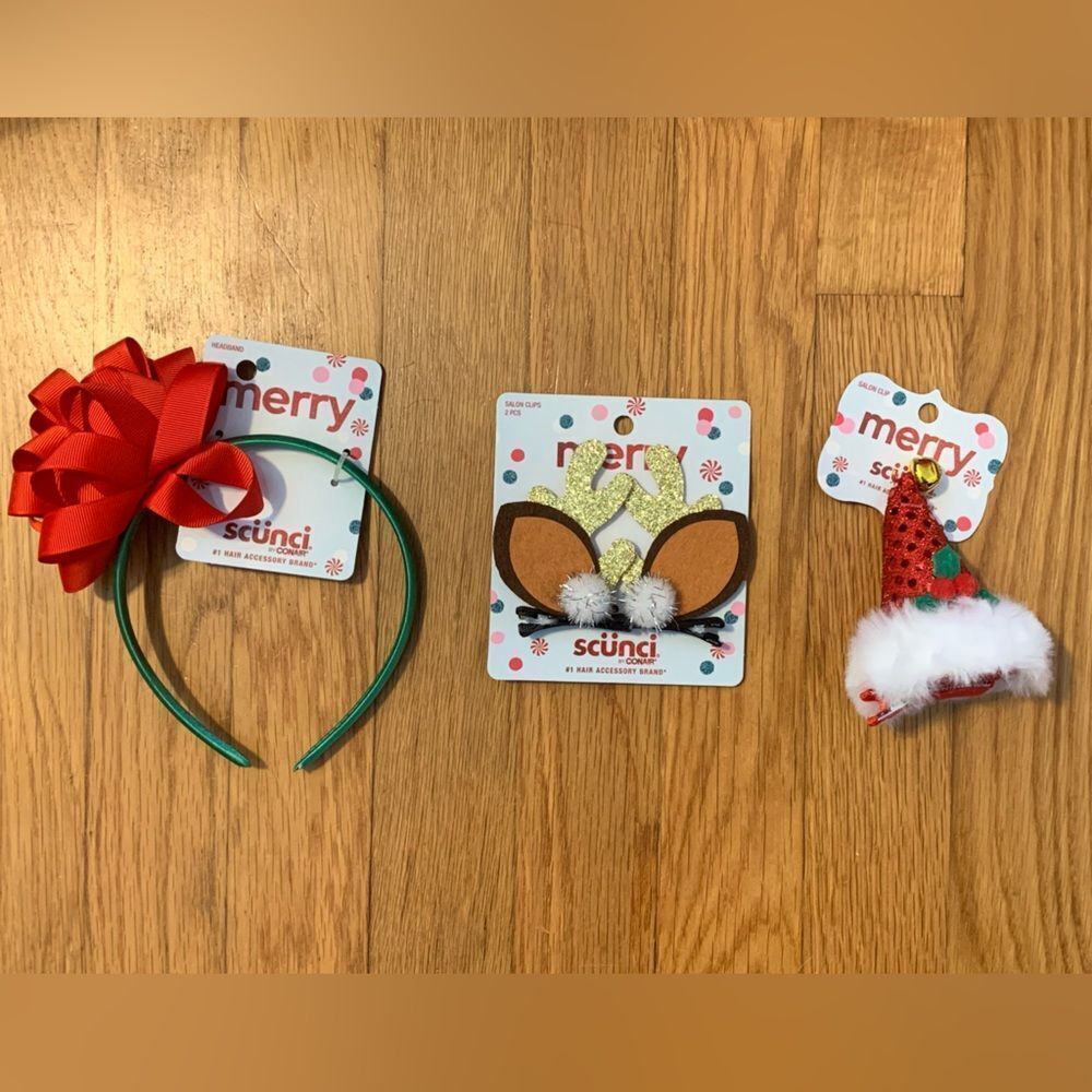 Scunci Christmas Hair Clips